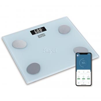 Smart Bluetooth Body Fat Analyser| Bluetooth Enabled with Smart App (150 kg, White)